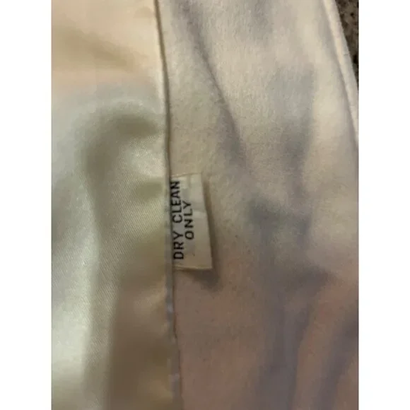 Vintage Kashmiracle Coat Womens S/M? Cream Fur Collar Used Long Belted Coat Uniq - Picture 9 of 16